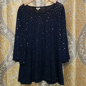 Avenue Navy/Silver Blouse
